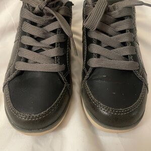 Kids Black and Gray Steve Madden Dress Shoe